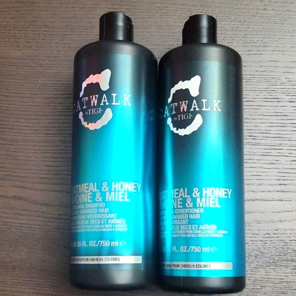New! SET of Catwalk By TIGI Amazing Oatmeal & Honey Shampoo and Conditioner
